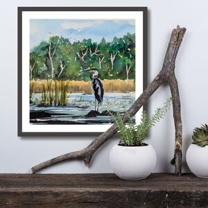 Serene Landscape Waterclour Art Print